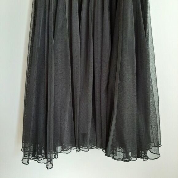 FRANK LYMAN Fit & Flare Midi Dress Black Mesh & Ribbon Sz 4 - Picture 14 of 16